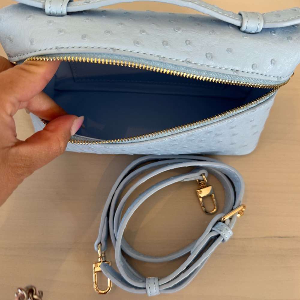 Faux Ostrich Pochette Bag - Picture 7 of 8